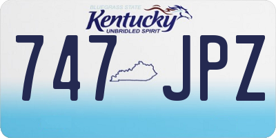 KY license plate 747JPZ