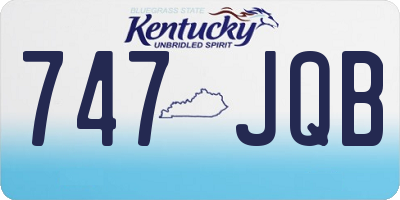 KY license plate 747JQB