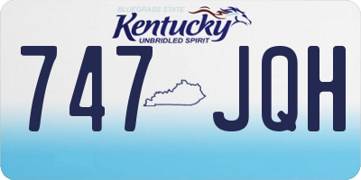 KY license plate 747JQH