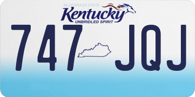 KY license plate 747JQJ