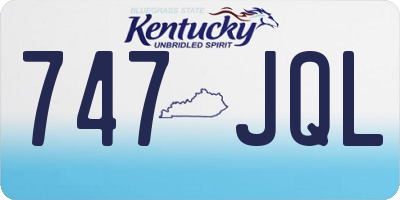 KY license plate 747JQL