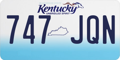 KY license plate 747JQN