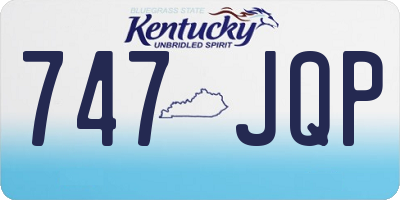 KY license plate 747JQP