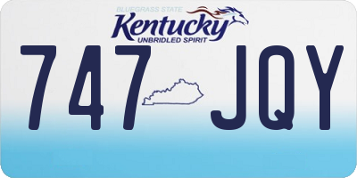 KY license plate 747JQY