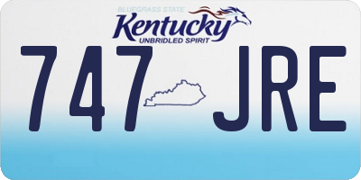 KY license plate 747JRE