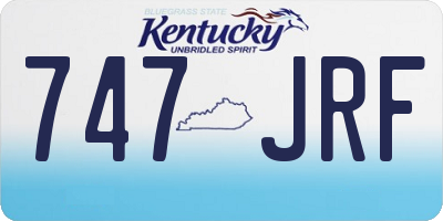 KY license plate 747JRF