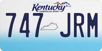 KY license plate 747JRM