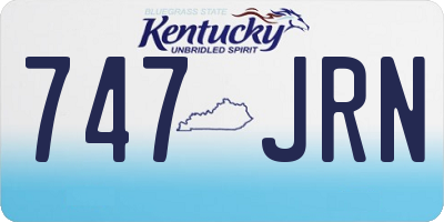 KY license plate 747JRN