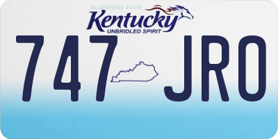 KY license plate 747JRO