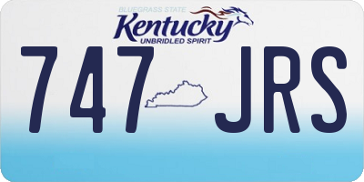 KY license plate 747JRS