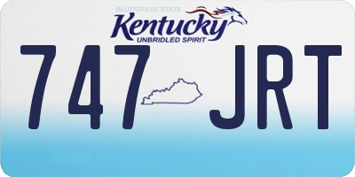 KY license plate 747JRT