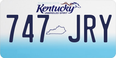 KY license plate 747JRY