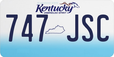 KY license plate 747JSC