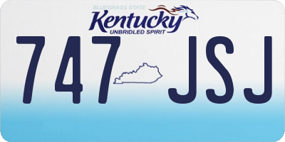 KY license plate 747JSJ