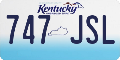 KY license plate 747JSL