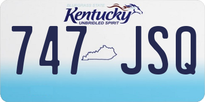 KY license plate 747JSQ