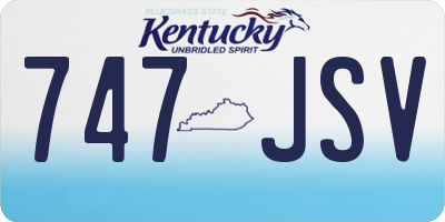 KY license plate 747JSV