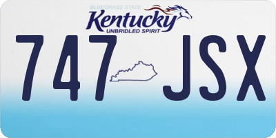 KY license plate 747JSX