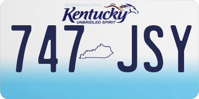 KY license plate 747JSY