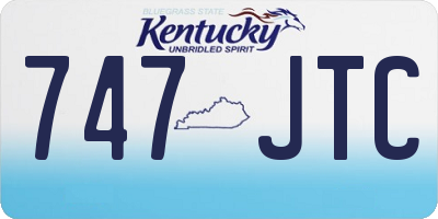 KY license plate 747JTC