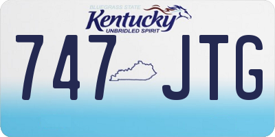KY license plate 747JTG