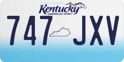 KY license plate 747JXV