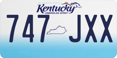 KY license plate 747JXX