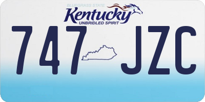 KY license plate 747JZC