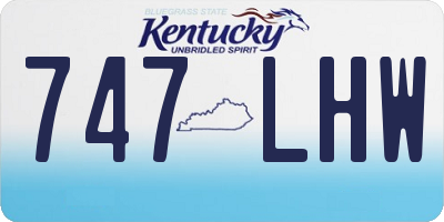 KY license plate 747LHW