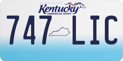 KY license plate 747LIC