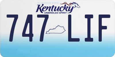 KY license plate 747LIF