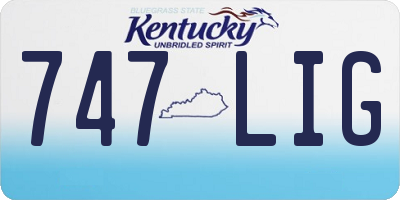 KY license plate 747LIG