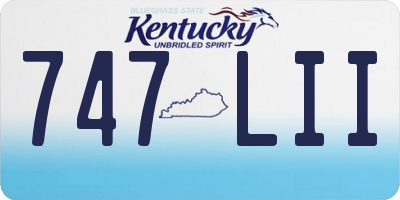 KY license plate 747LII