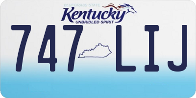 KY license plate 747LIJ