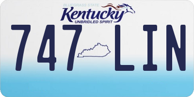KY license plate 747LIN