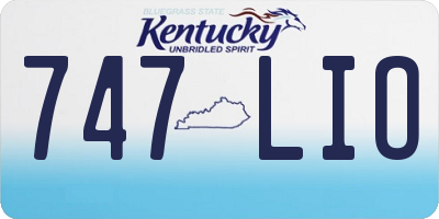 KY license plate 747LIO