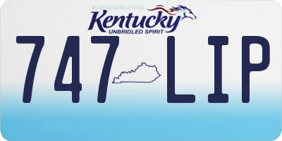 KY license plate 747LIP