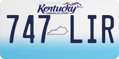 KY license plate 747LIR