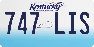 KY license plate 747LIS