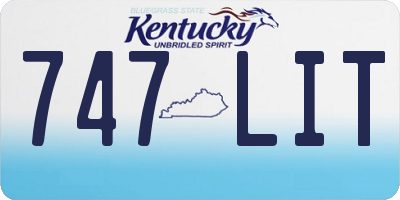 KY license plate 747LIT