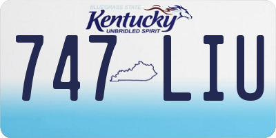 KY license plate 747LIU