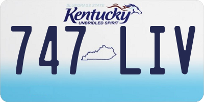 KY license plate 747LIV