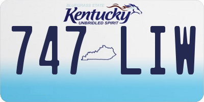 KY license plate 747LIW