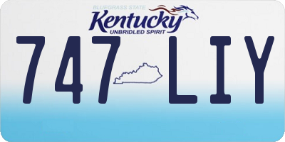 KY license plate 747LIY