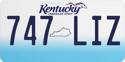 KY license plate 747LIZ