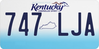KY license plate 747LJA