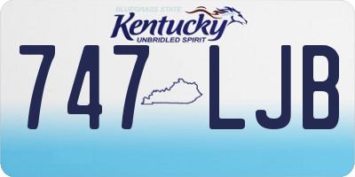 KY license plate 747LJB