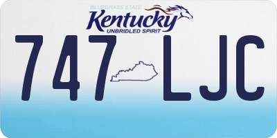 KY license plate 747LJC