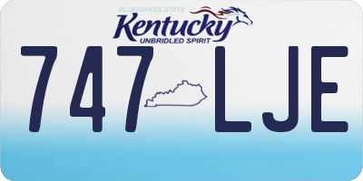 KY license plate 747LJE