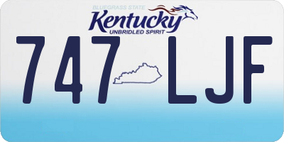 KY license plate 747LJF